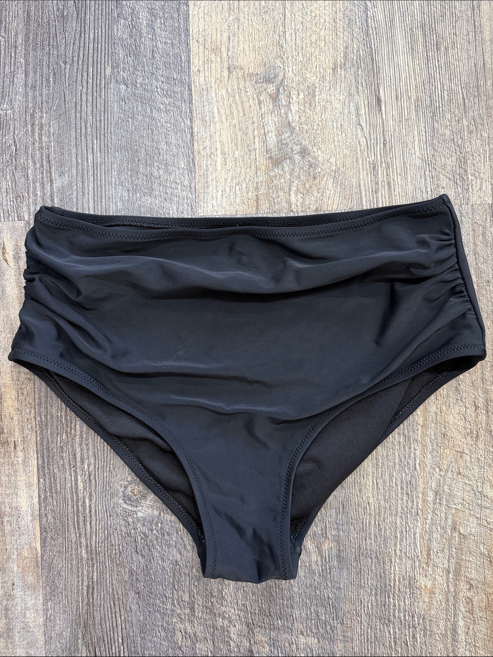 Black High-Waist Bikini Bottoms